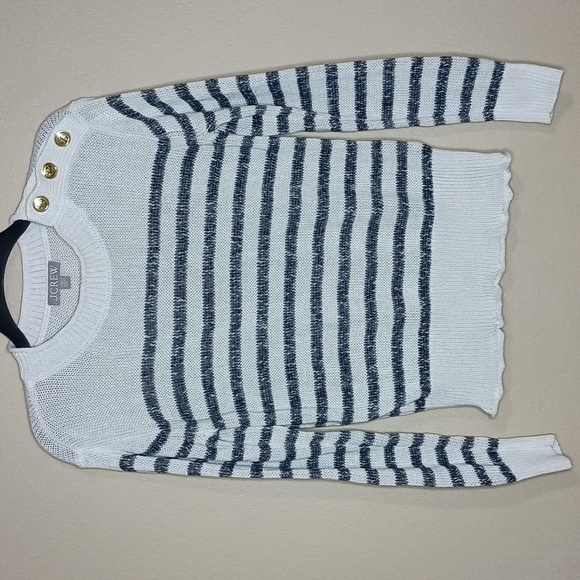 J Crew Relaxed Linen-Blend Beach Sweater - Picture 1 of 5